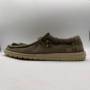 Hey Dude Wally Nut Brown Mens Size 10 110061600 Lightweight Comfort Slip On Shoe